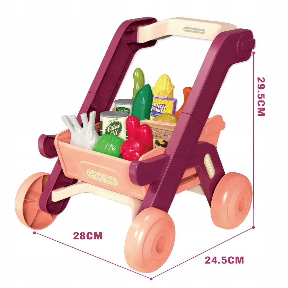 Shop Trolley for Kids 43el Vegetable Fruit Toy in Shop Supermarket Brand no brand