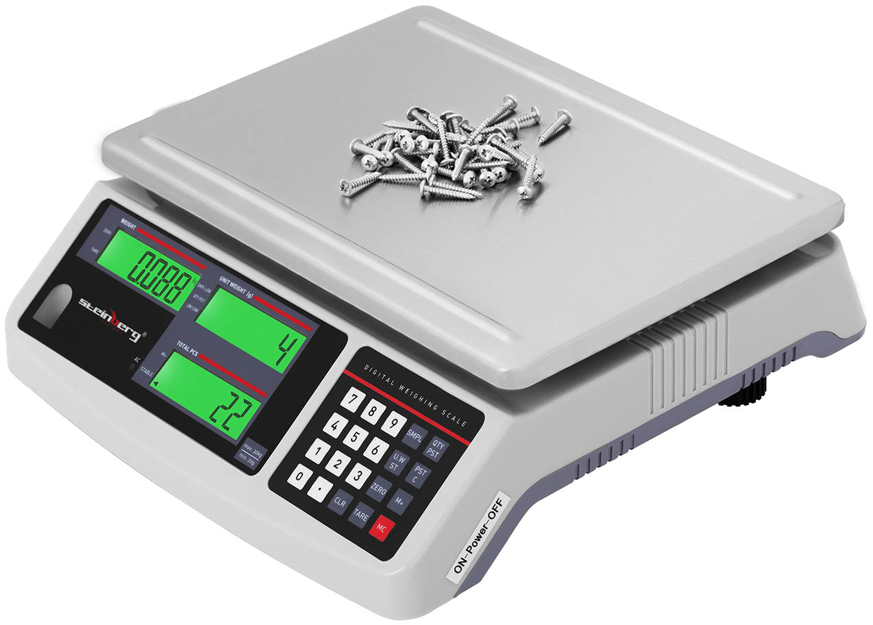 Shop scale Steinberg Systems 30 kg 1 g Platform 30 5x22 cm LCD Scale type store