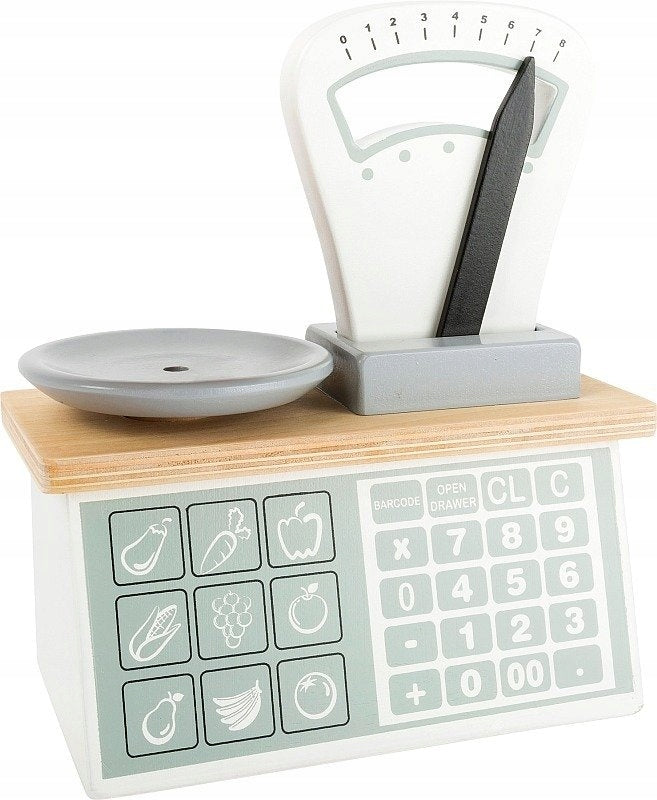 Shop scale with wooden indicator Small Foot Color white