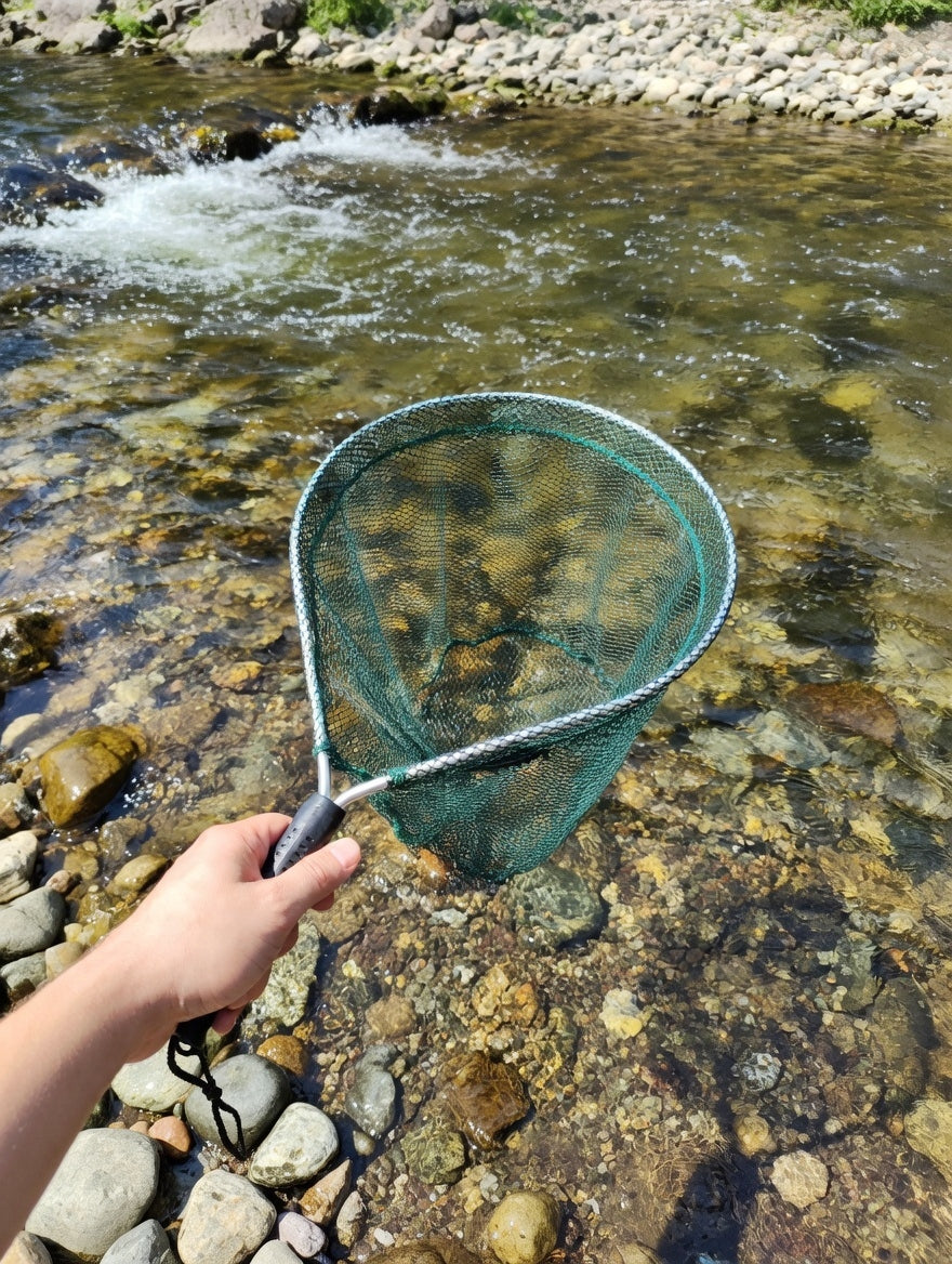 Short light fly landing net Mistrall X2 60cm Basket: 40x35x40cm trout Packaging status original