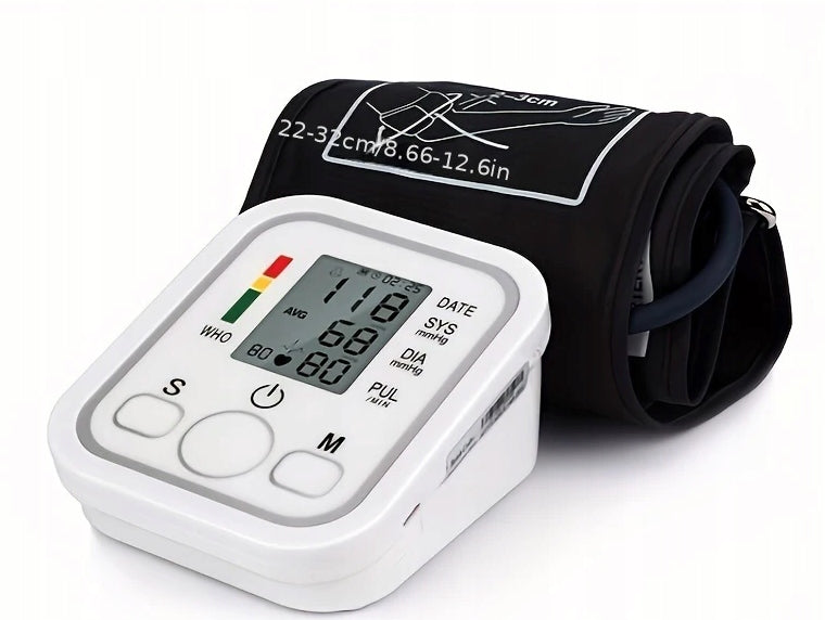 Shoulder Blood Pressure Monitor BP Heart Rate Meter Digital Pulse Oximeter White Manufacturer of a medical device brak informacji