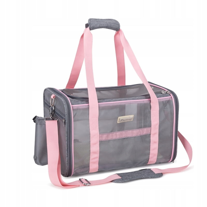 Shoulder transporter for small dog and cat pink