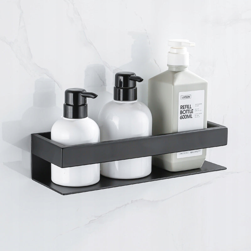 Shower Shelf Black Stainless Steel 30cm Hanging for Bathroom Packaging status original