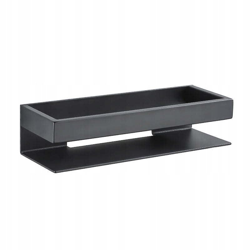 Shower Shelf Black Stainless Steel 30cm Hanging for Bathroom