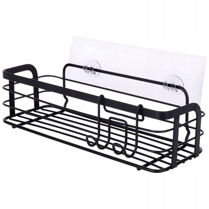 Shower Shelf Metal Black Glued Color black