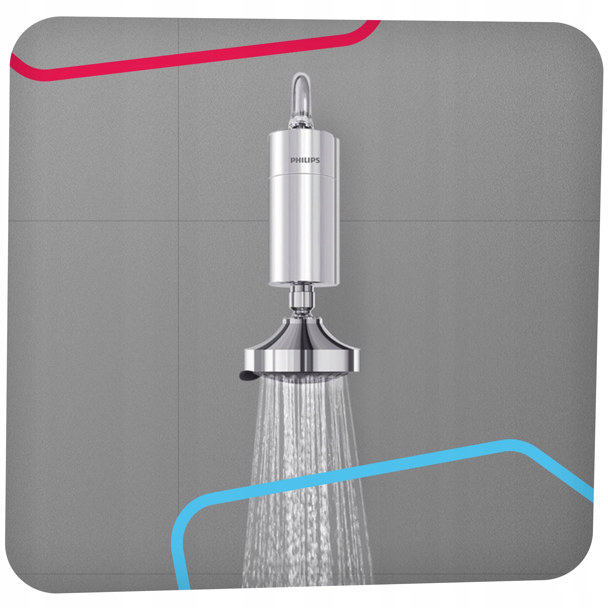 Shower filter water filter Philips AWP1775CH 50 000 litres, chrome Model AWP1775CH/10