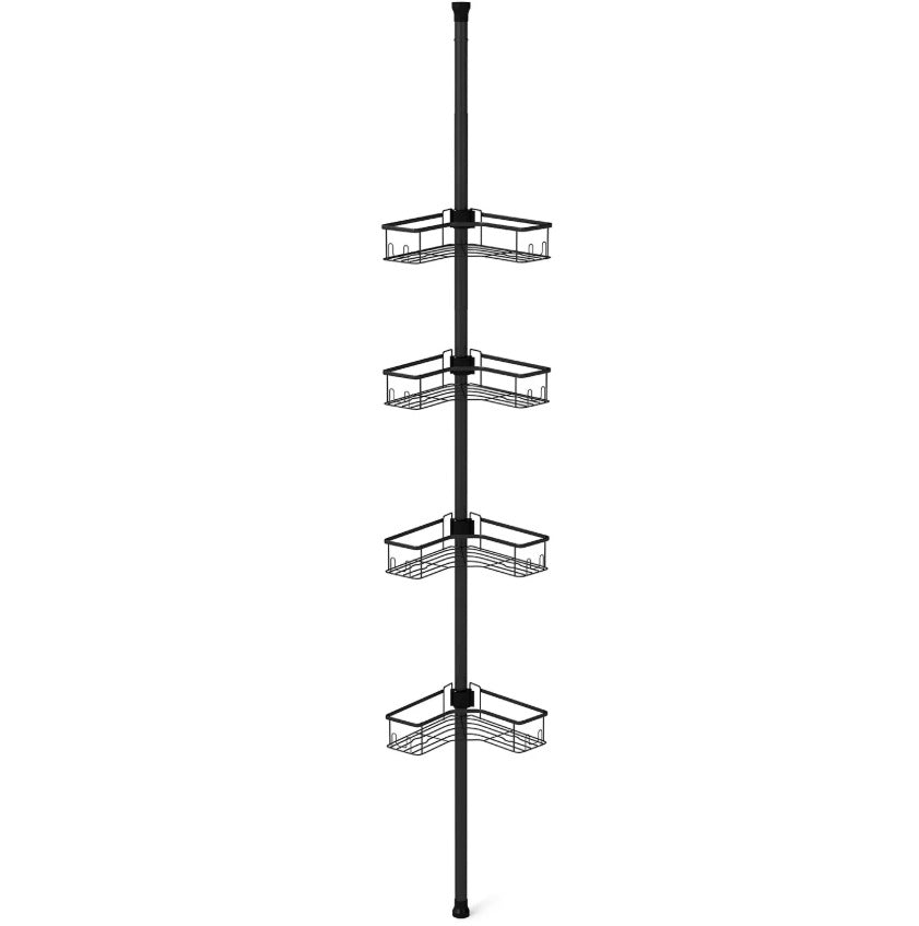 Shower shelf 79 – 315 cm – telescopic, corner, 4 baskets, without drilling Packaging status original