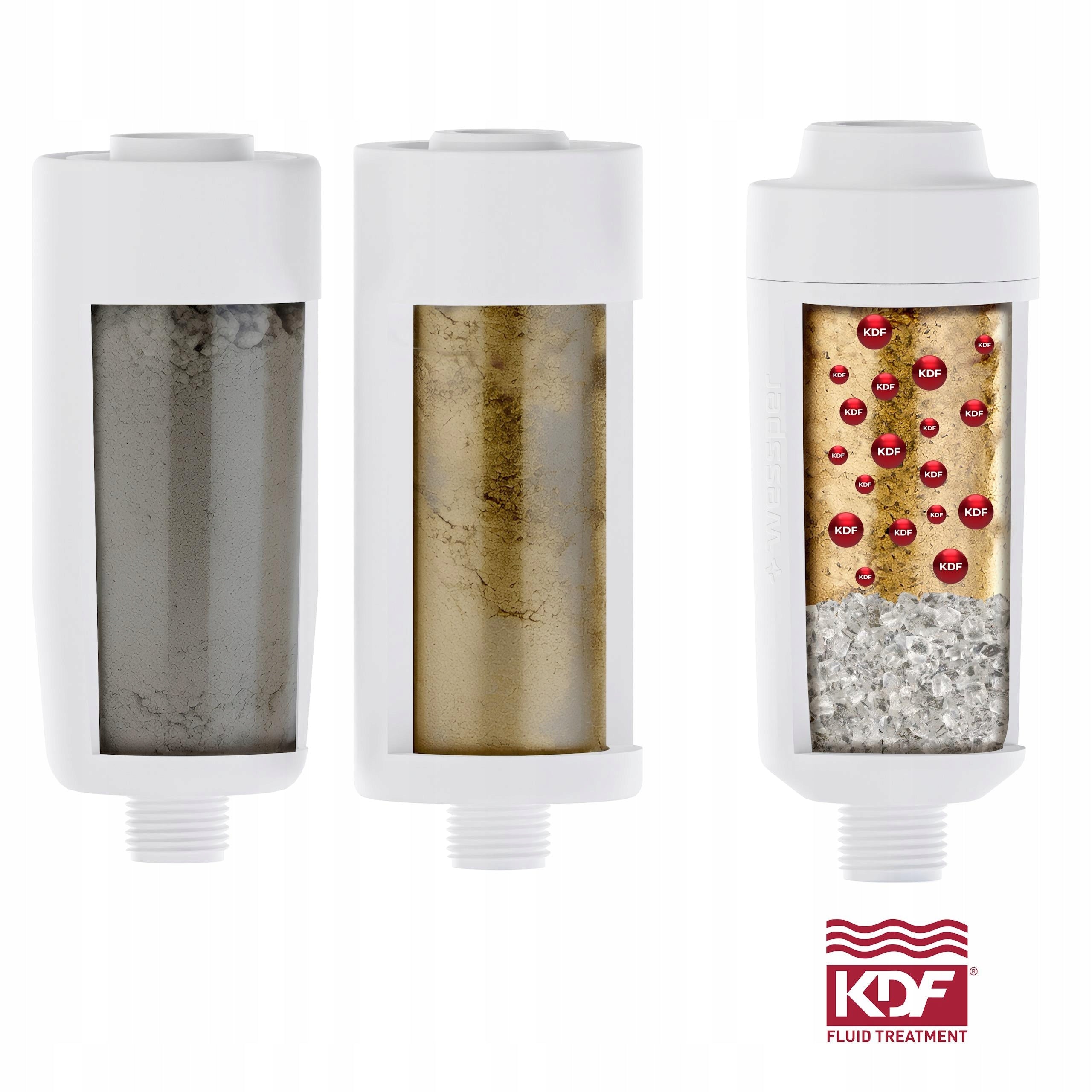 Shower water filter Wessper aquashower polyphosphate KDF Manufacturer code WES080