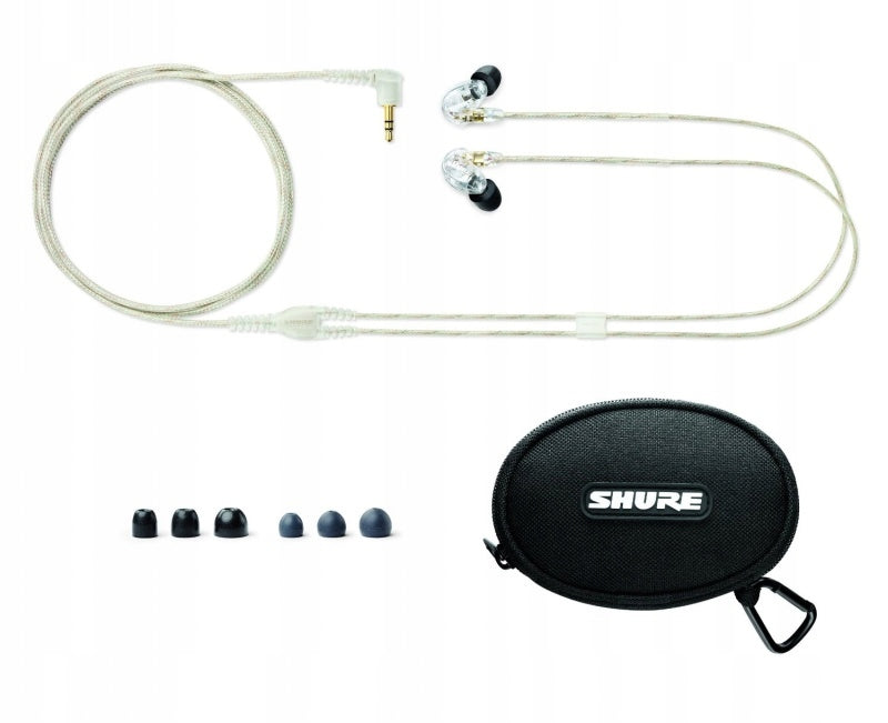 Shure SE215 CL + CASE + RUBBER BANDS Monitor headphones Manufacturer code SE215-CL-EFS