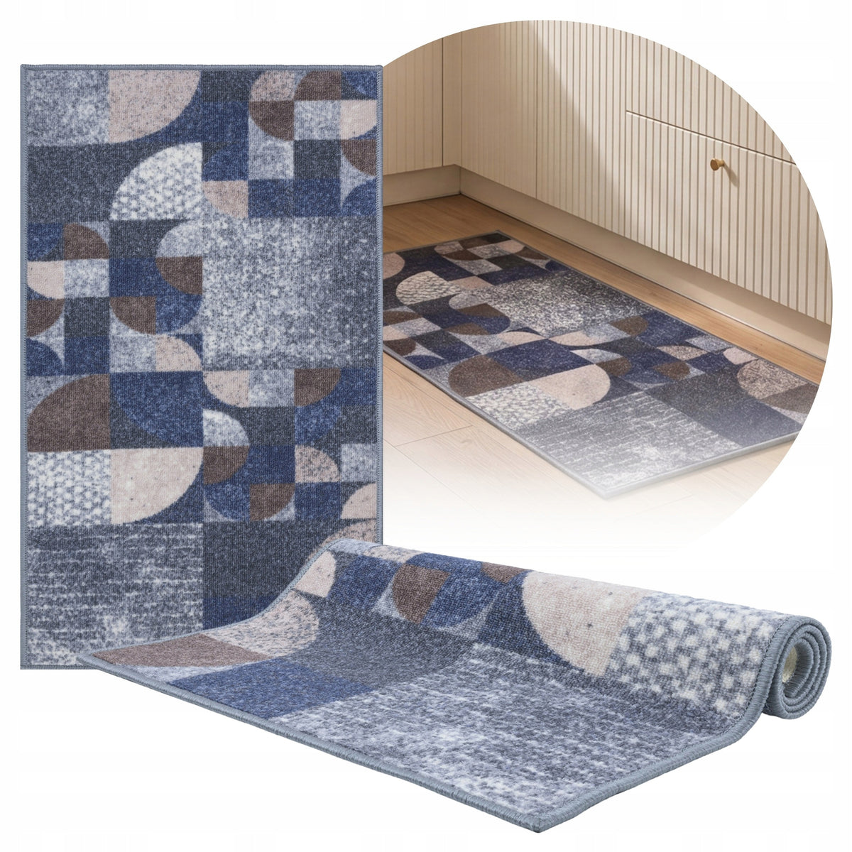 Sidewalk Anti-slip Rug For Hallway Grey 60x100cm Modern