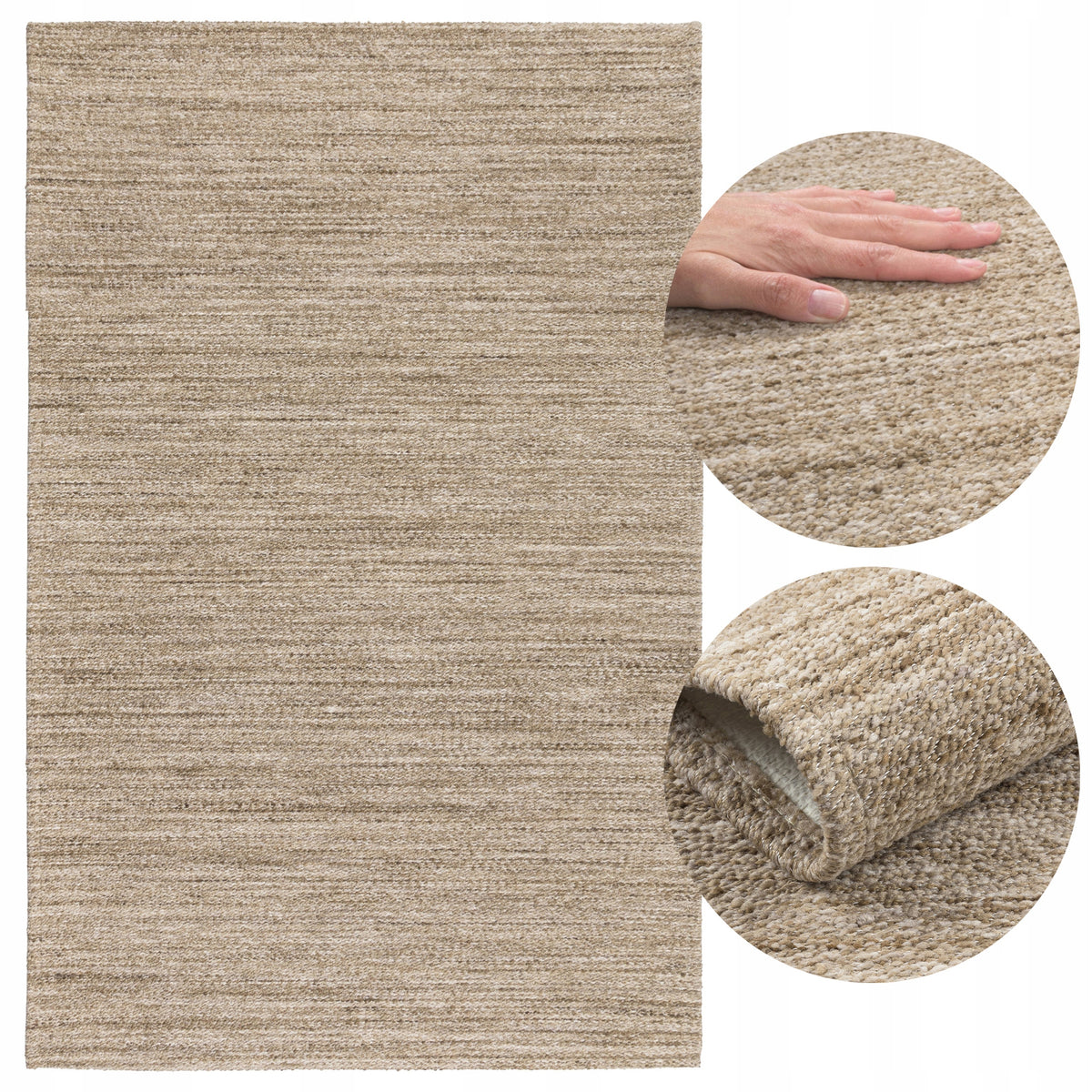 Sidewalk For Hallway Anti-slip 55x85cm For Kitchen Laundry Woven Beige