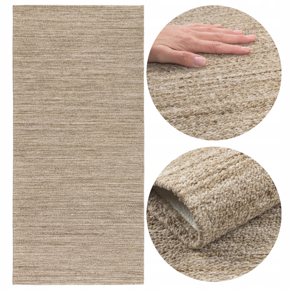 Sidewalk For Hallway Anti-slip 75x160cm Can Wash Flat Woven Bronze