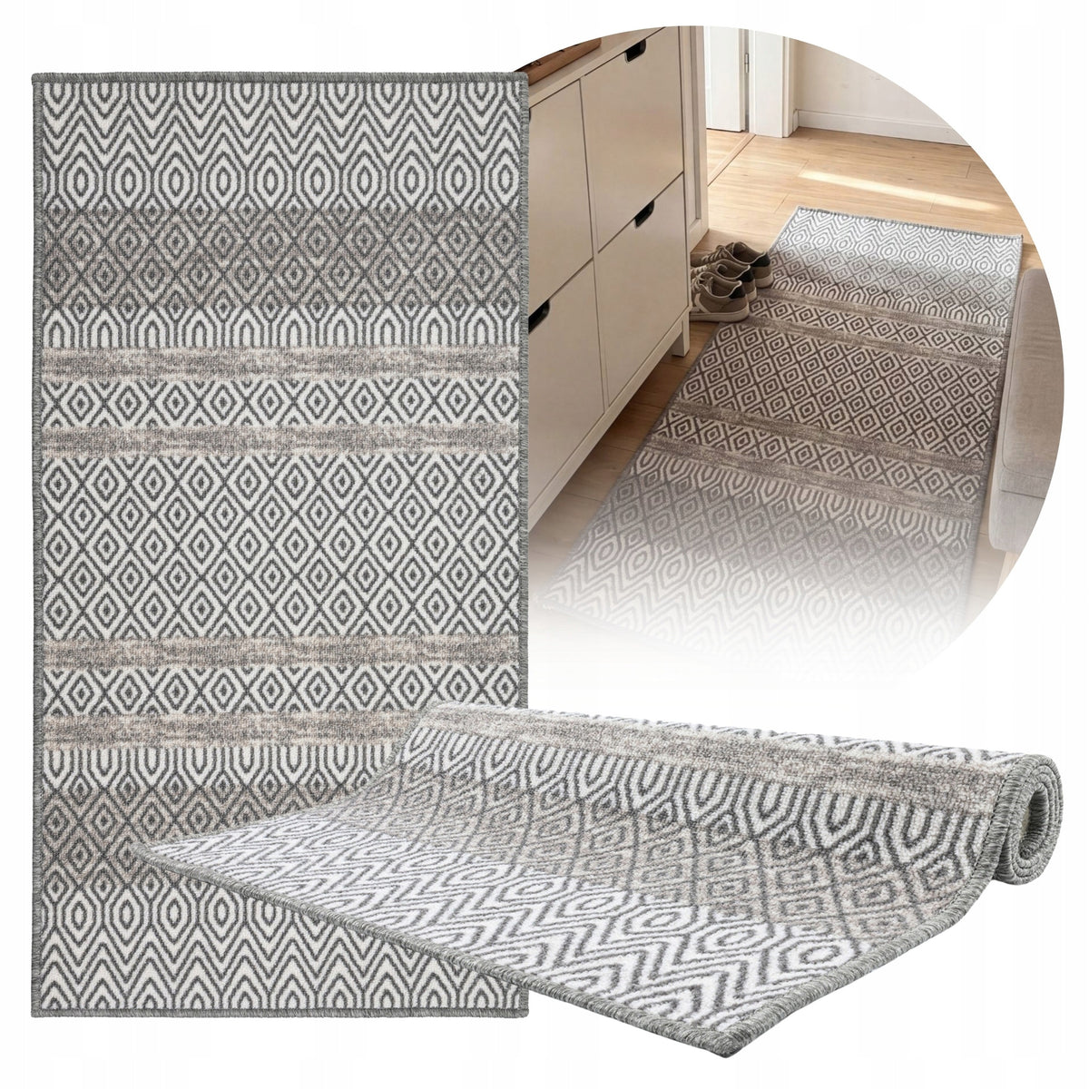 Sidewalk For Hallway Modern Anti-slip 80x150cm For Corridor Grey