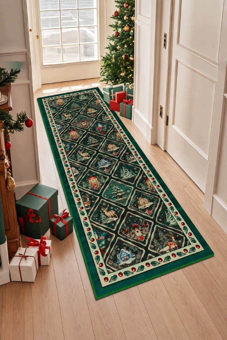 Sidewalk Rug Hallway 60x180cm Christmas GREEN Q1V Brand no brand