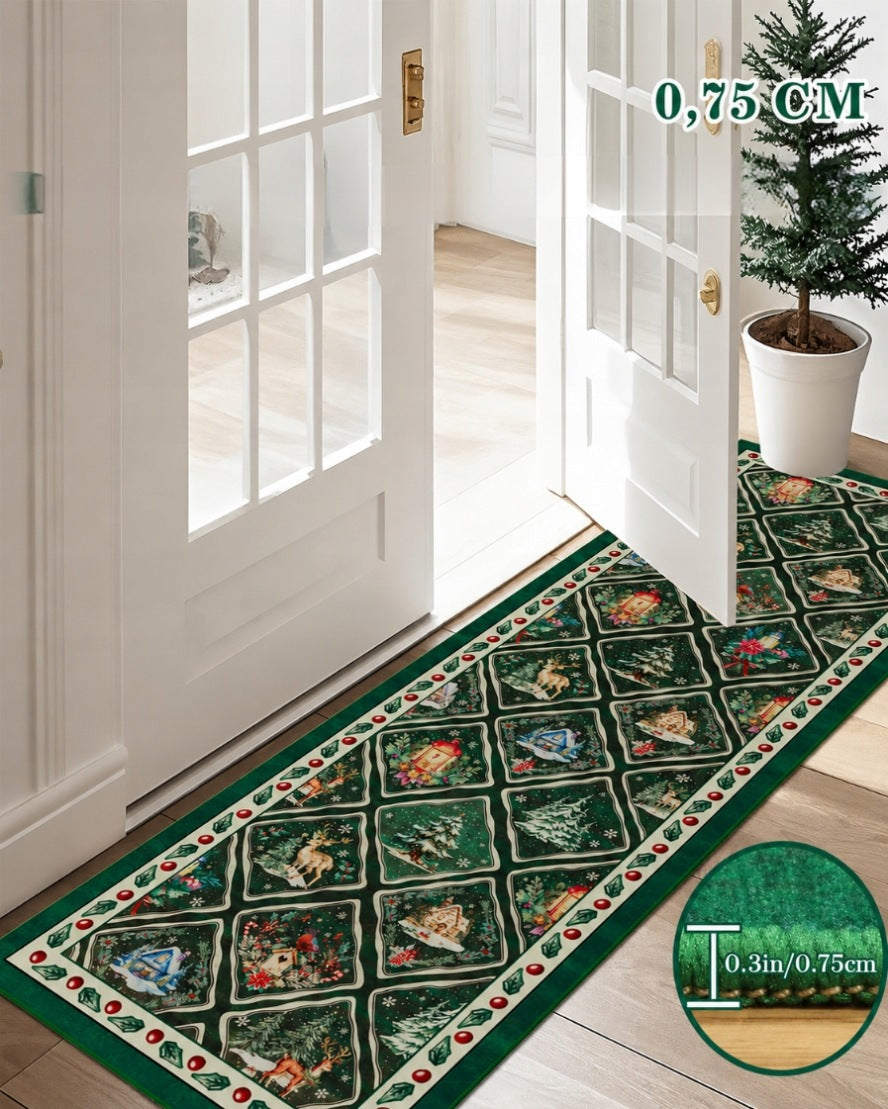 Sidewalk Rug Hallway 60x180cm Christmas GREEN Q1V Product width 60 cm