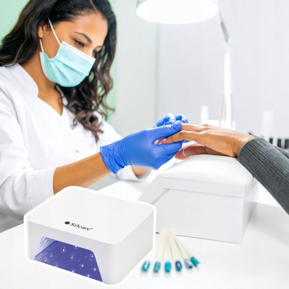 Silcare UV nail lamp hybrid UV/LED gels 48W strong TIMER LED screen Brand Silcare