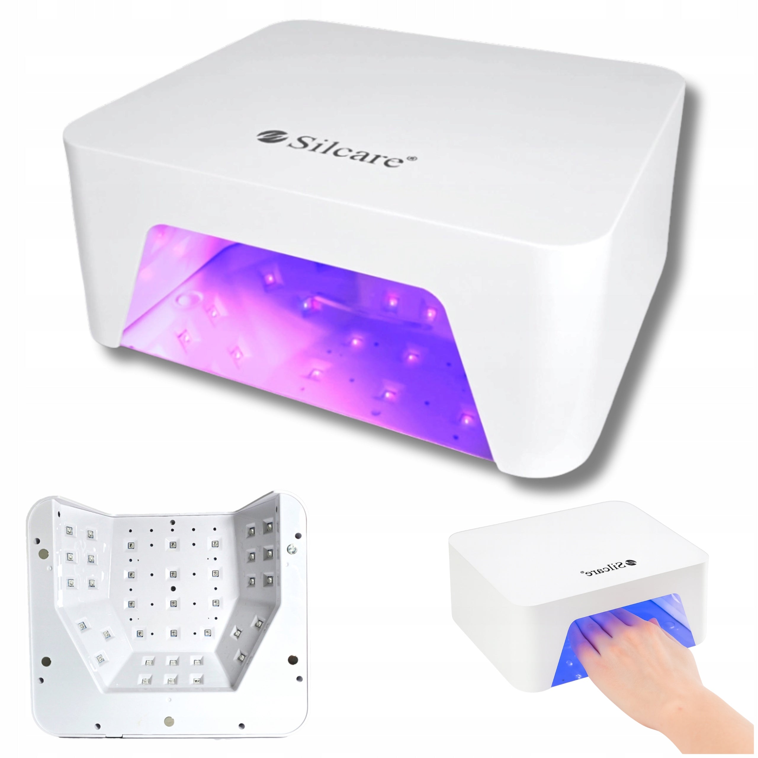 Silcare UV nail lamp hybrid UV/LED gels 48W strong TIMER LED screen
