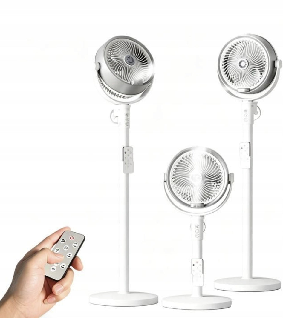 Silent misting fan on castors 3 blades 3 modes 3 speeds misting function