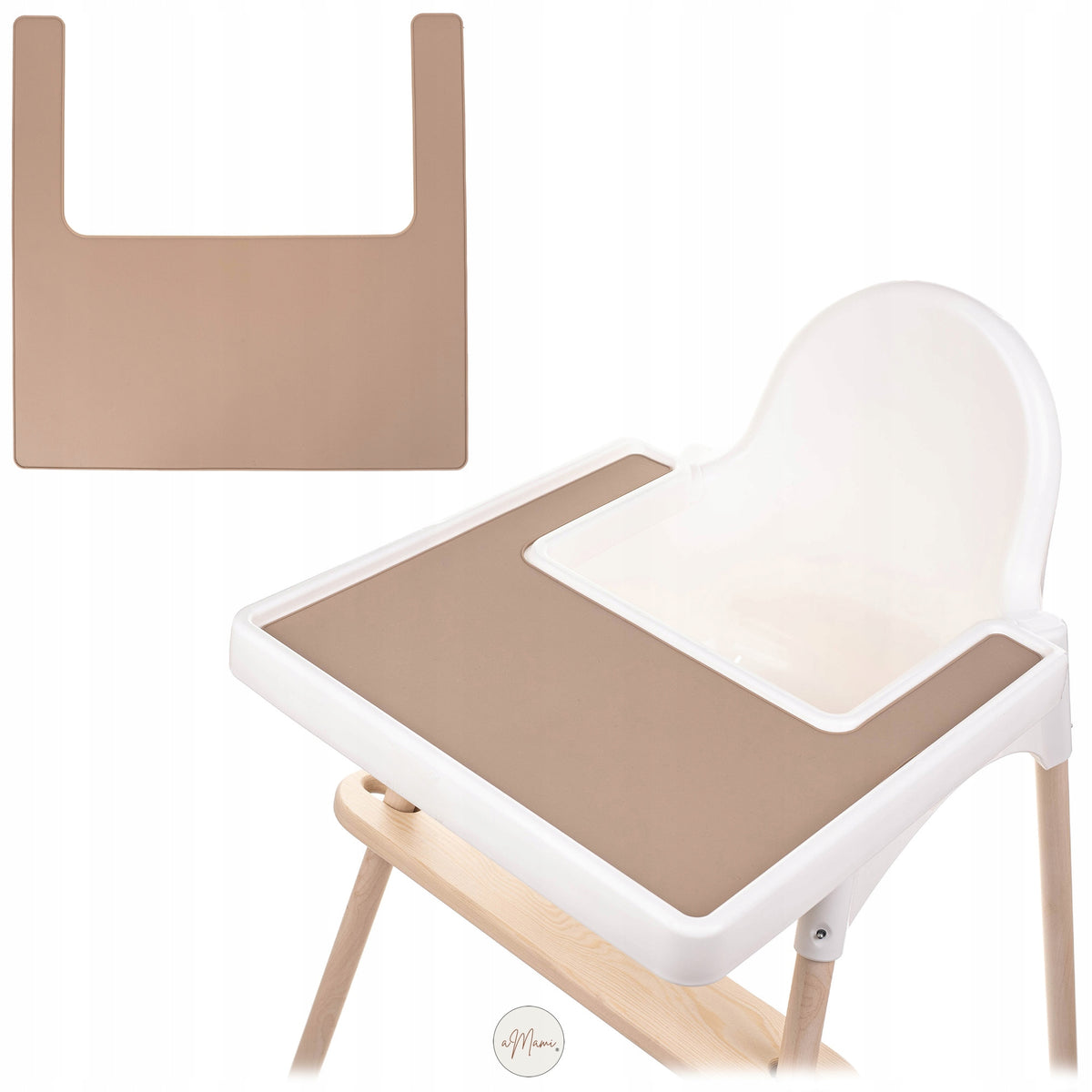 Silicone Chair Mat IKEA Antilop BPA free CAPPUCCINO aMami