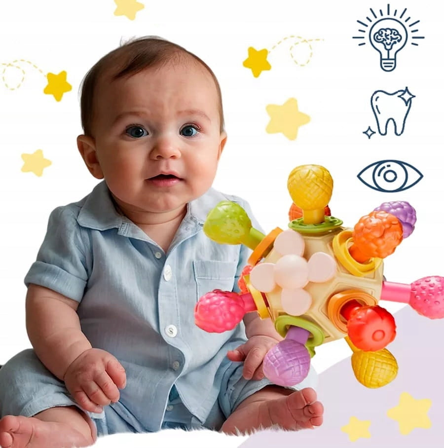 Silicone Teether 0 12 Months BPA Free Rattle Montessori Gift Brand no brand