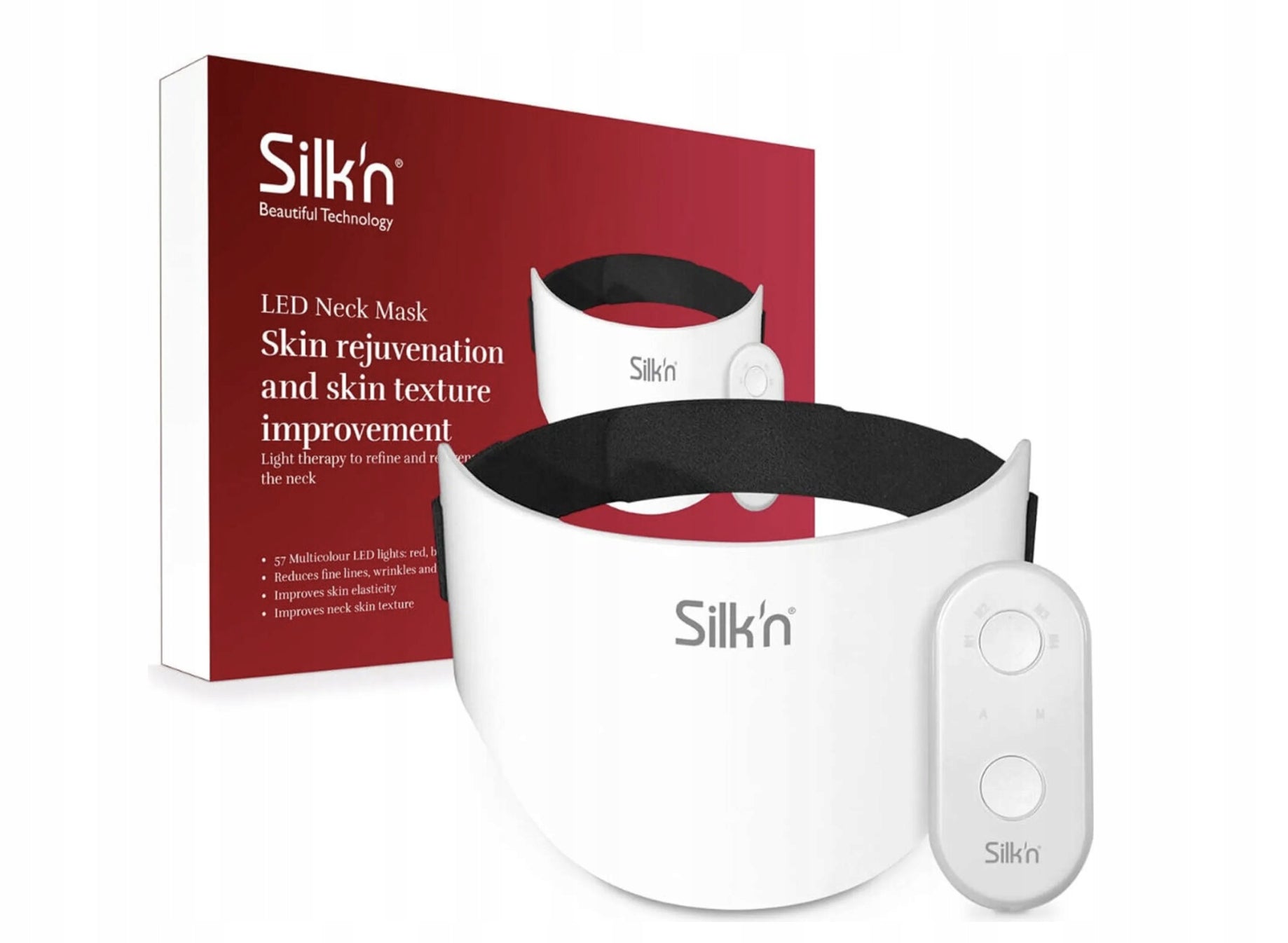 Silk'n LED Neck Mask with LED Light Therapy White Manufacturer code Silk'n LED Neck Mask maska na szyję