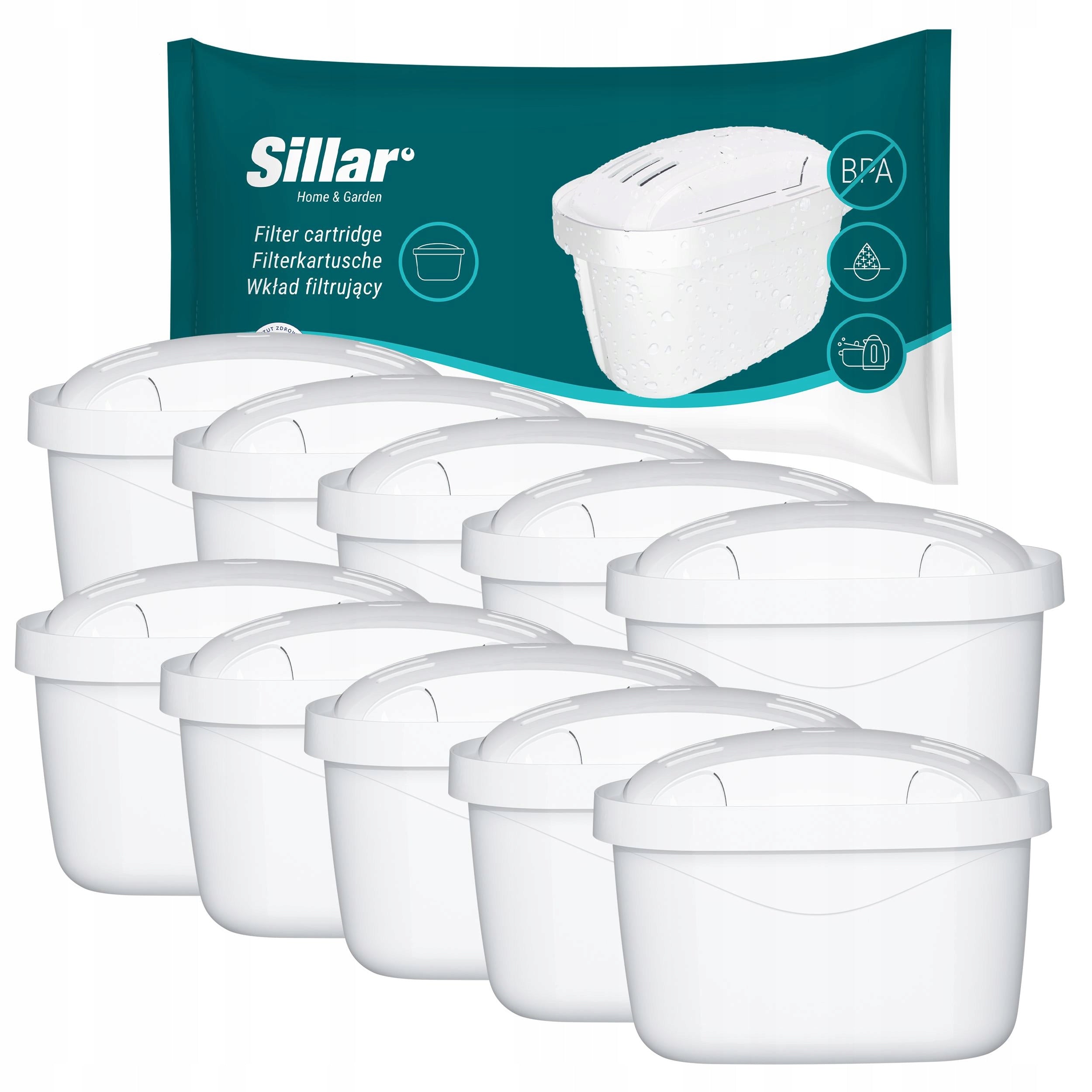 Sillar: 10x filter for Dafi filter jug replacement / for Brita jug