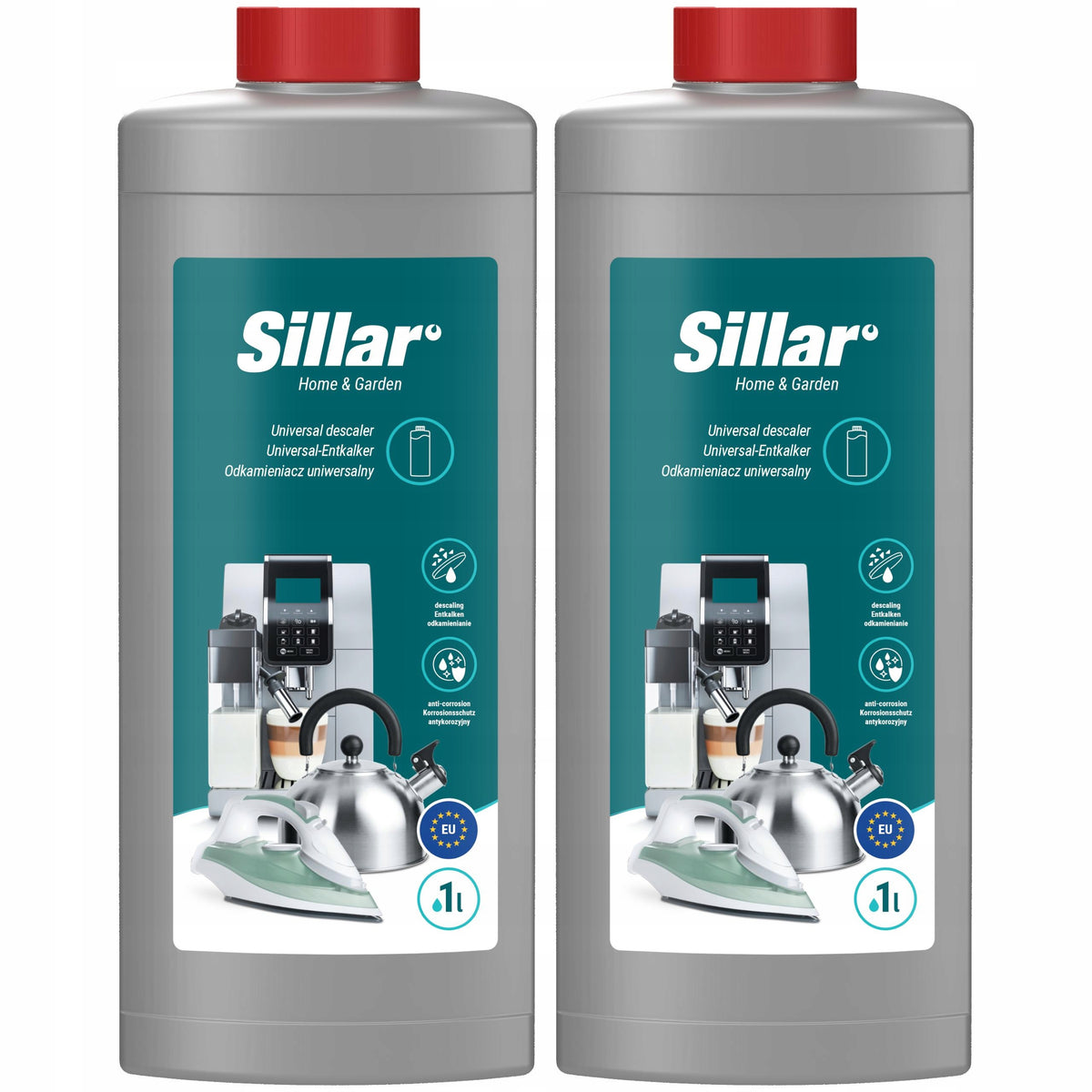 Sillar liquid coffee machine descaler 2x 1000 ml - universal large