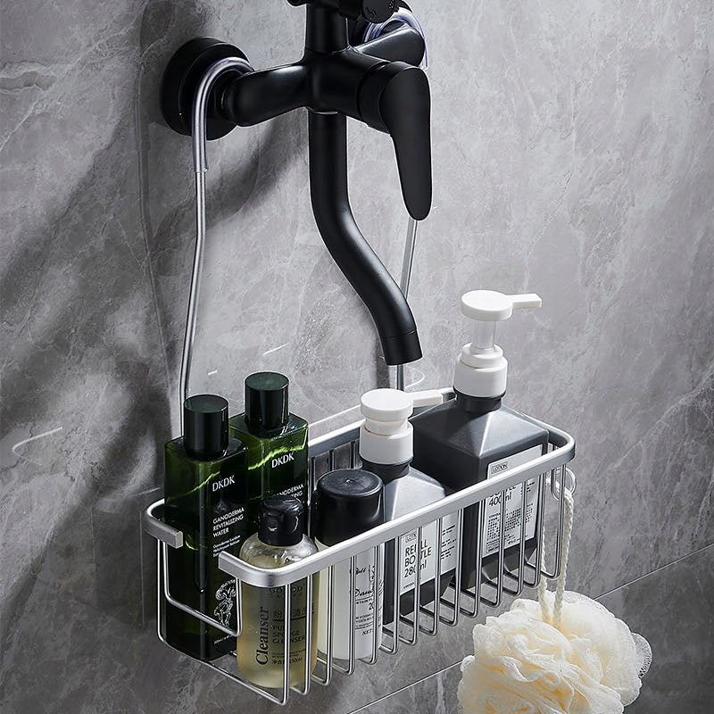 Silver Shower Faucet Hanging Shelf Brand no brand