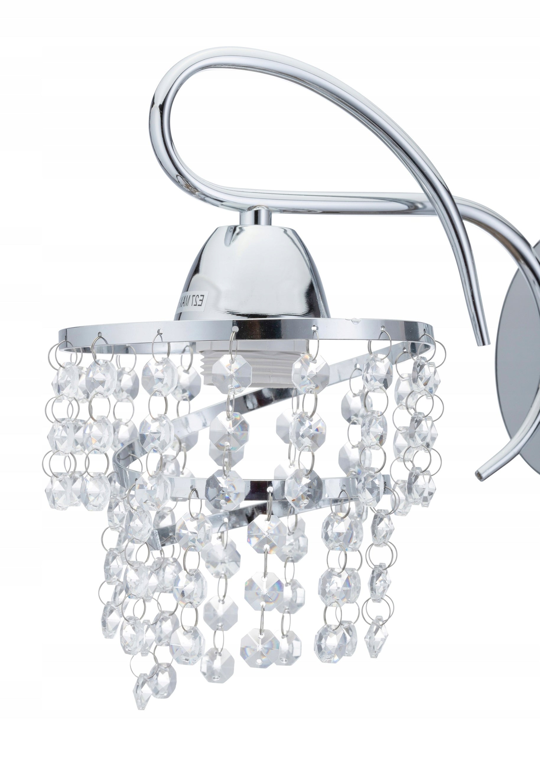 Silver glamor crystal wall lamp Crystal VIII 1xE27 crystals Manufacturer code HH-CR-6161K-CH