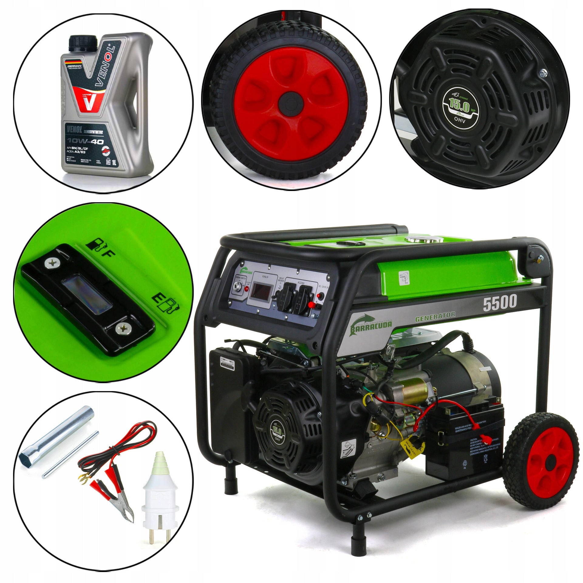 Single Phase Generator Set 5500W 5,5kW 7kVA Voltage Regulator 230V