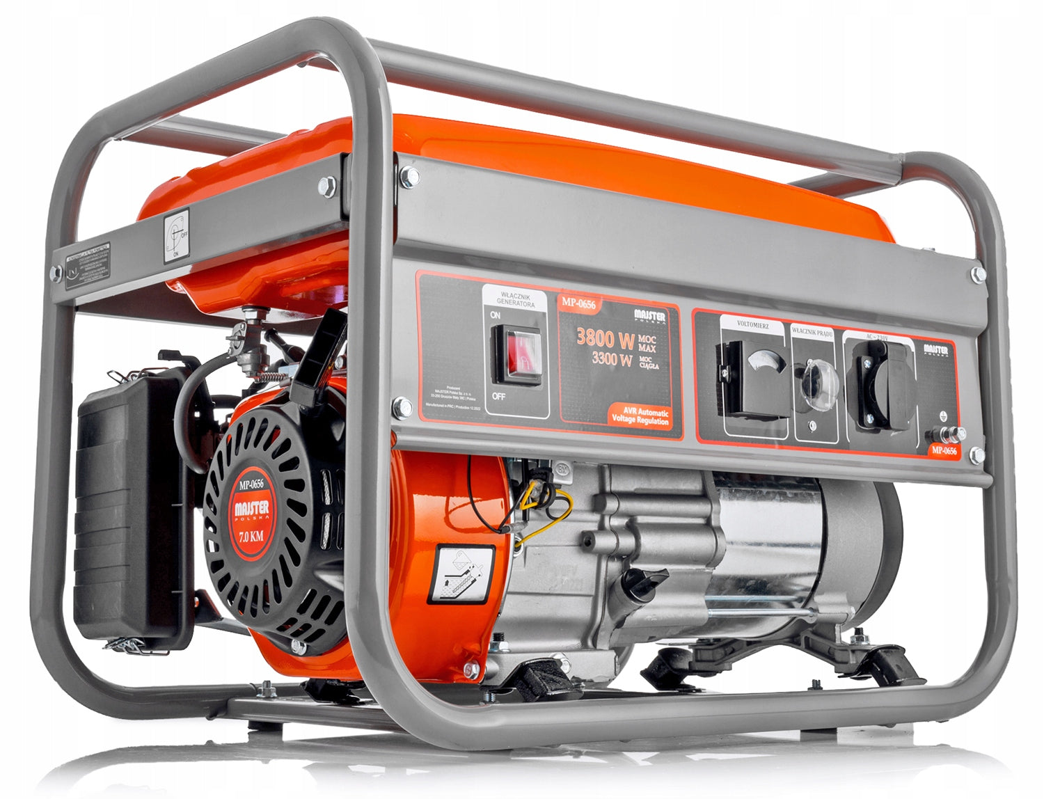Single-phase stationary generator set Majster Polska 3800 W petrol