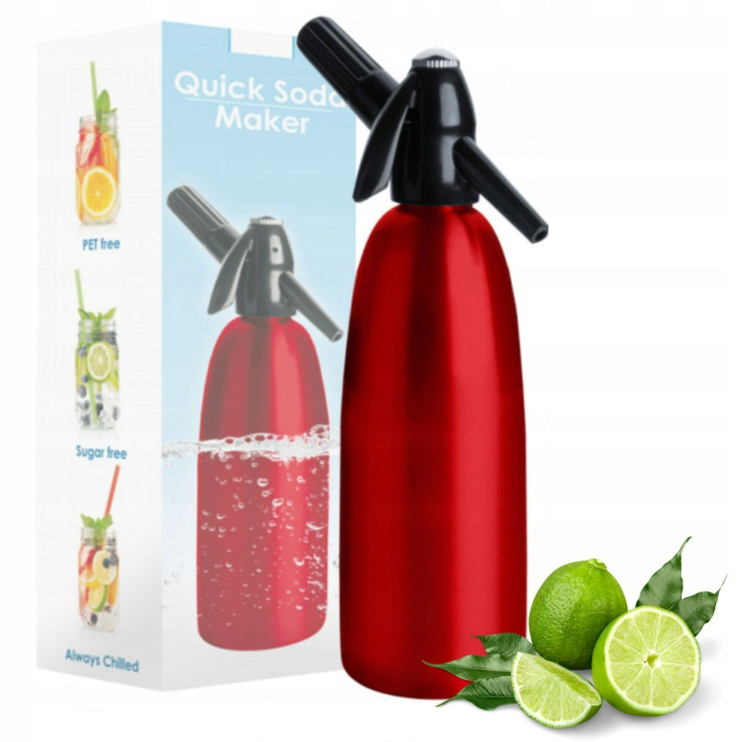 Siphon for soda water saturator Quick Soda 1 liter | Red