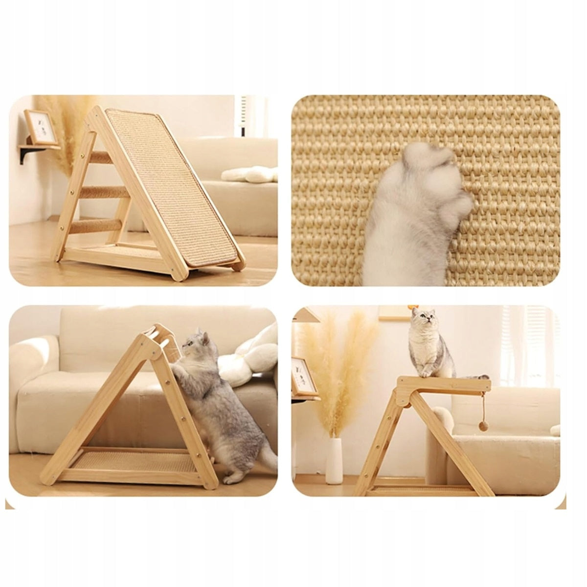 Sisal Mat Standing Scratcher For Cat With Sleeping Place Wooden Product weight with unit packaging 4.01 kg