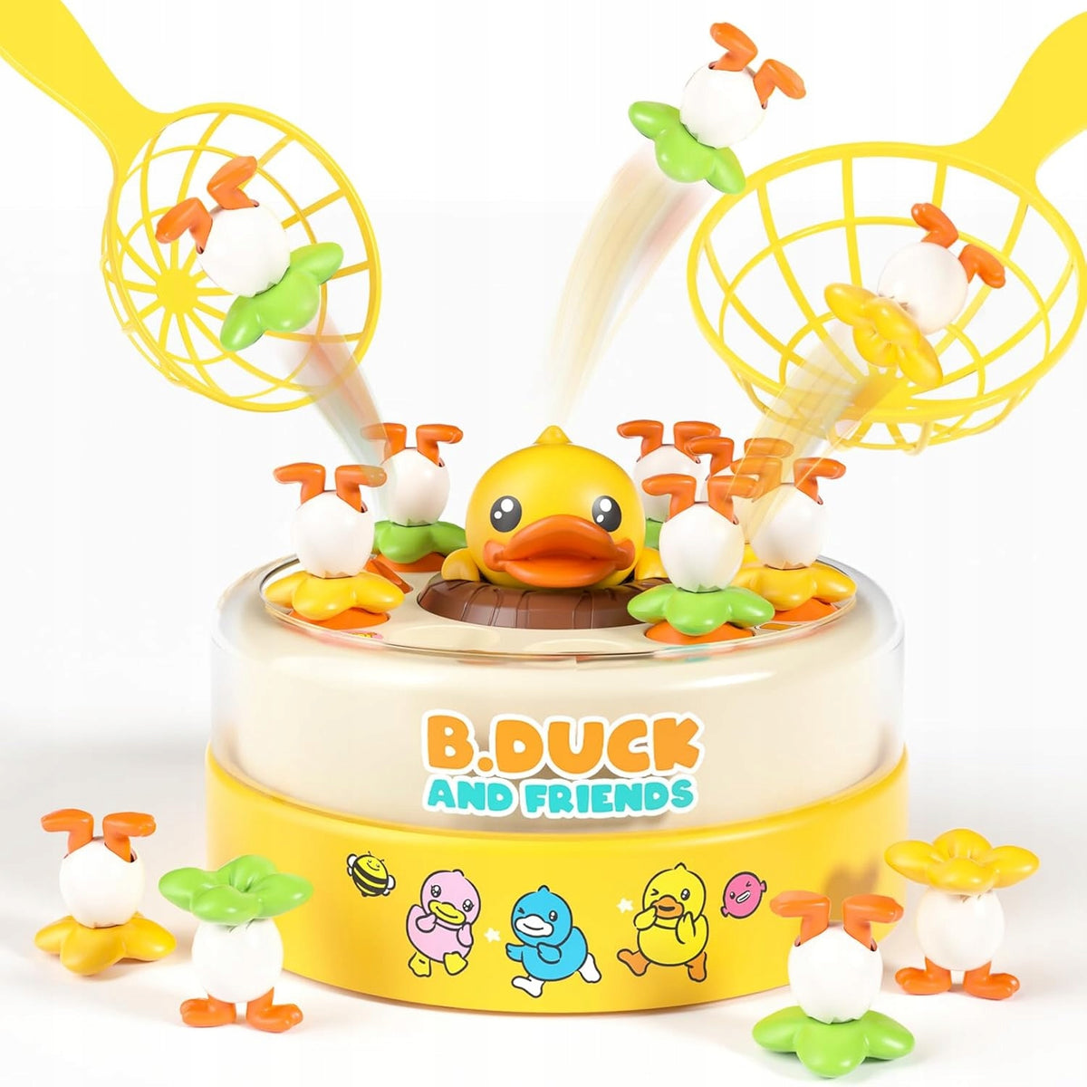 Skill Game Interactive Family Duck Jumping Mesh Catching