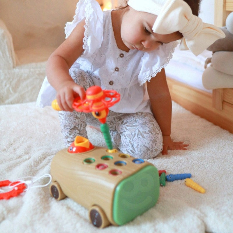 Skill Game Woodpecker Worm Driver 3in1 FEED BIRD Puller KIDS Brand Woopie