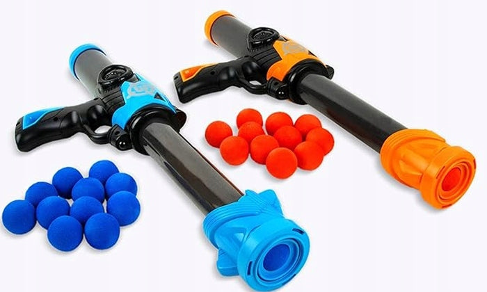 Skill game HUNGRY ROBOT Shooting Target + 2 GUNS and BALLS Packaging status original