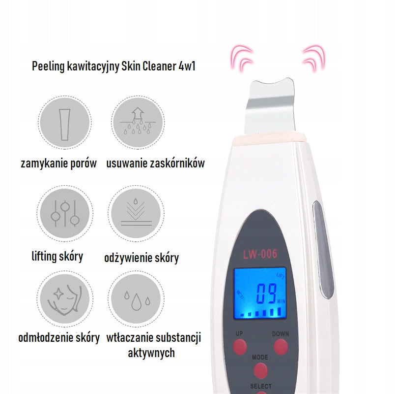 Skin Cleaner 4in1 LCD Cavitation Peeling Manufacturer code zpf0227