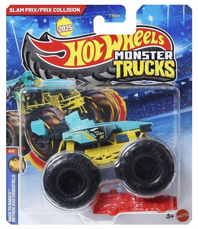 Slam Prix Collision 4/6 Cars Hot Wheels Truck 1:64 Mattel Monster Trucks