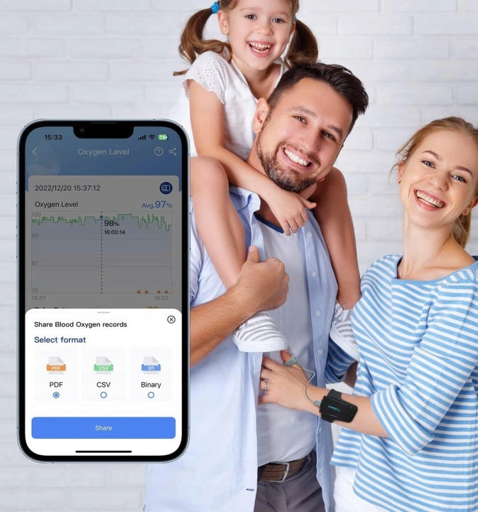 Sleep pulse oximeter Wellue Checkme O2 Max01 Bluetooth app Manufacturer code B09YKZ7DDM-U