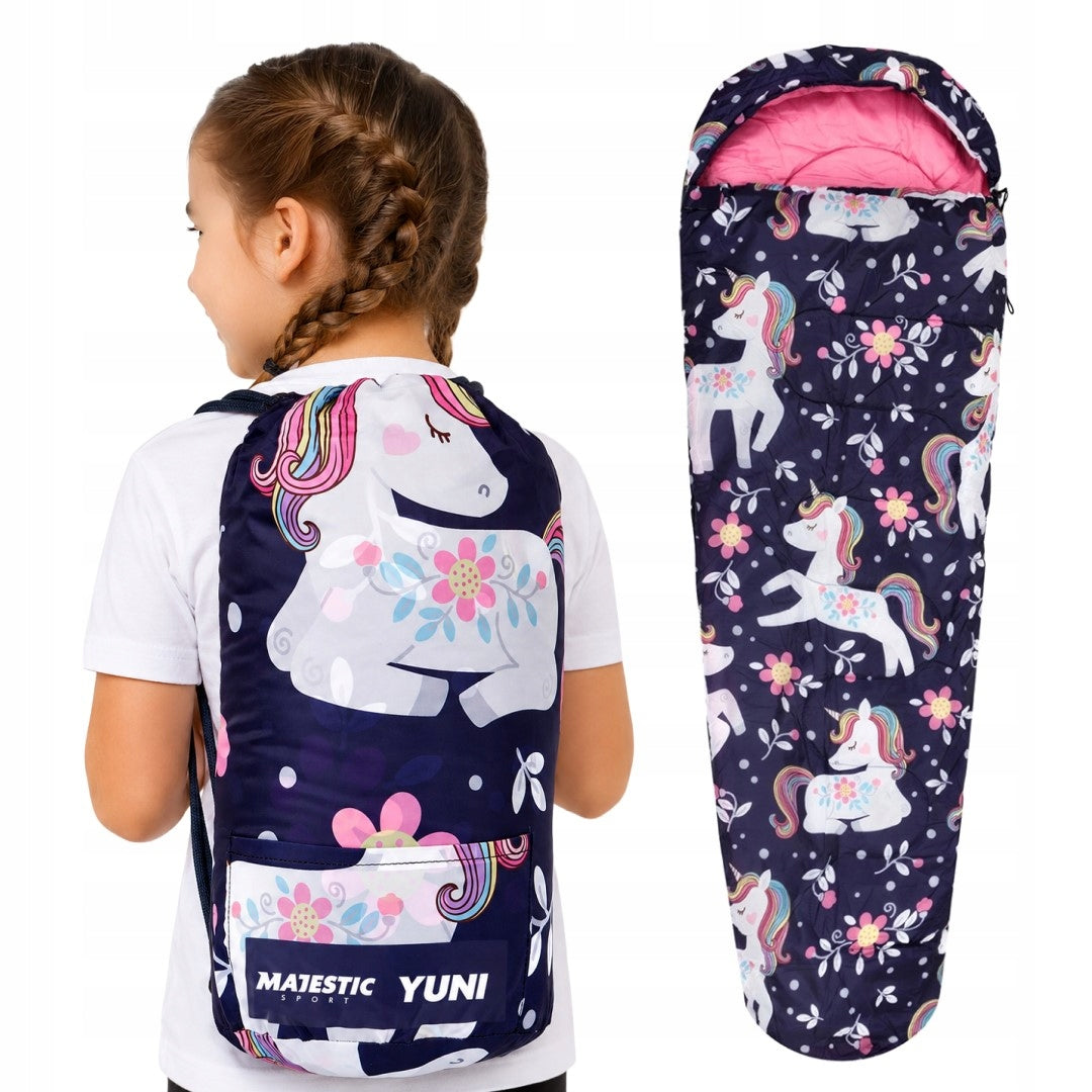 Sleeping bag for children soft warm mummy with cover 2in1 170x60 cm