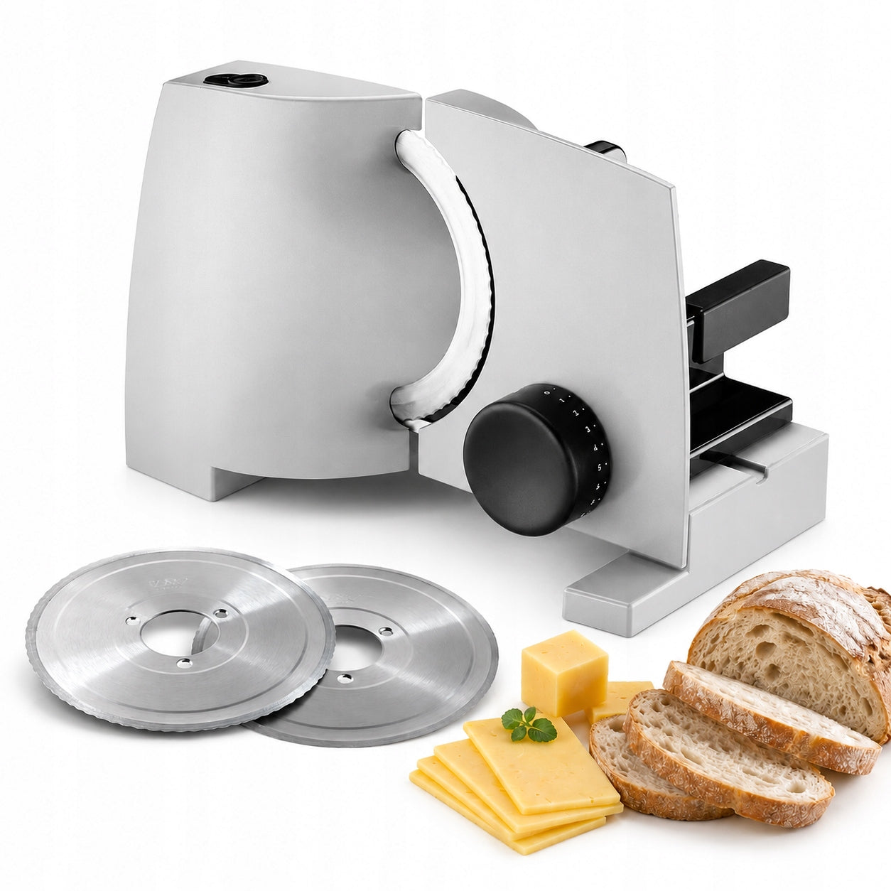 Slicer Ritter Nova 1 Duo Plus 65W Electric Silver Grey - Two Knives!