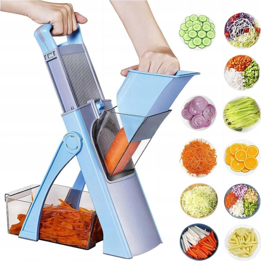 Slicer mandolin grater vegetable shredder vertical adjustable folding