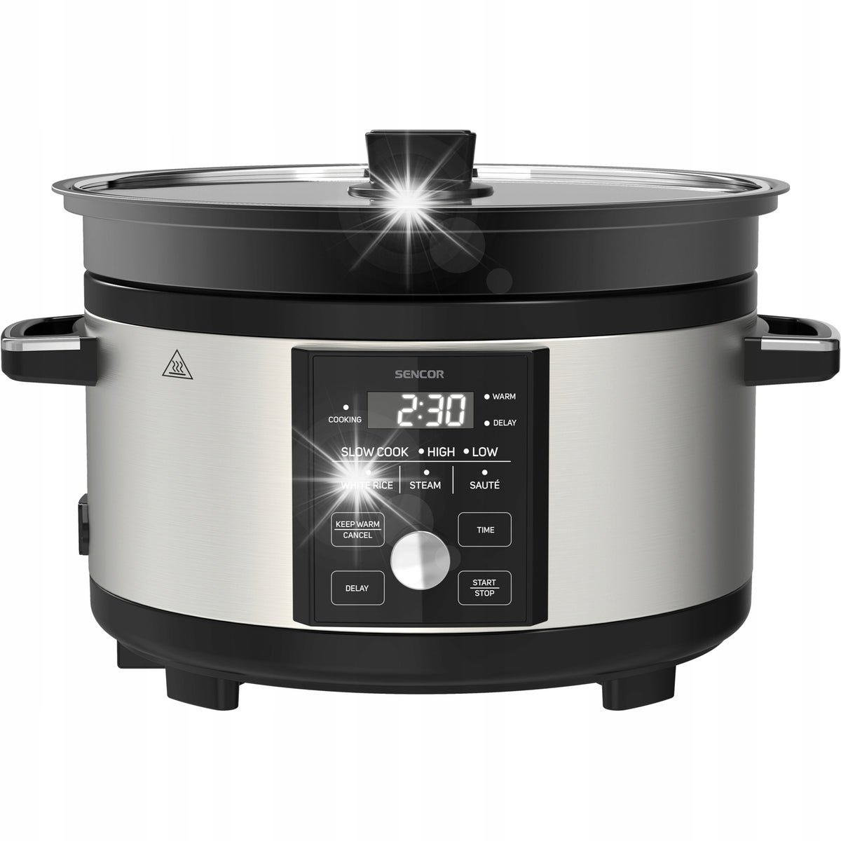 Slow Cooker Aluminum Pot Sencor SPR 5520SS Display 5,5L