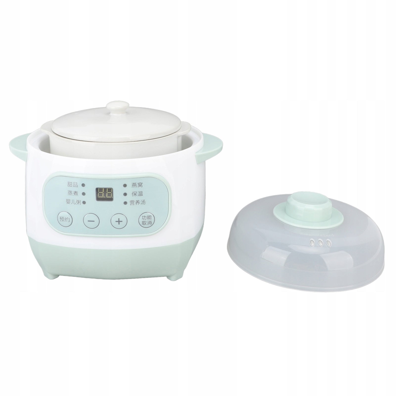 Slow Cooker, Ceramic ABS Small Slow Cooker Clock For Home Dominant color multicolor