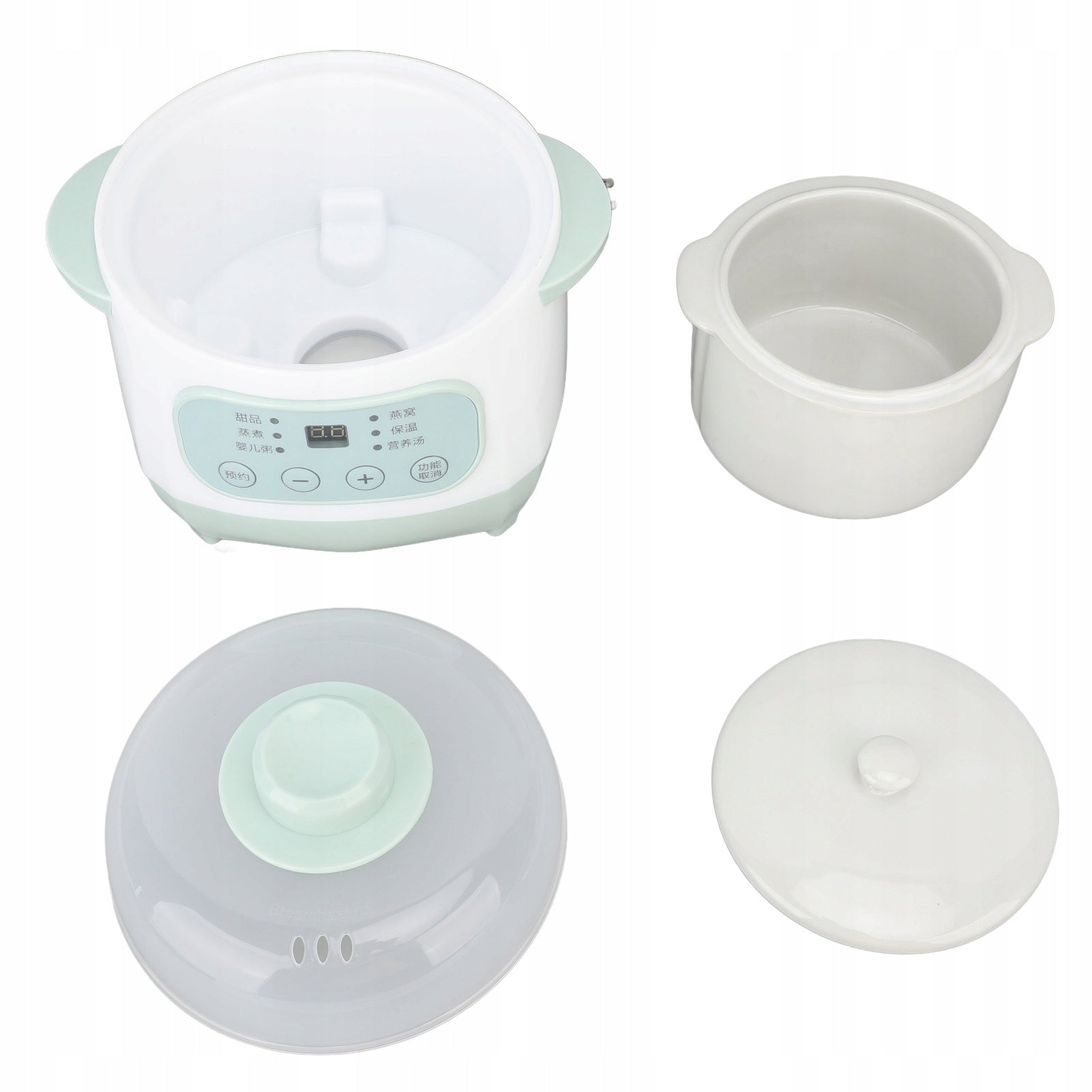 Slow Cooker, Ceramic ABS Small Slow Cooker Clock For Home