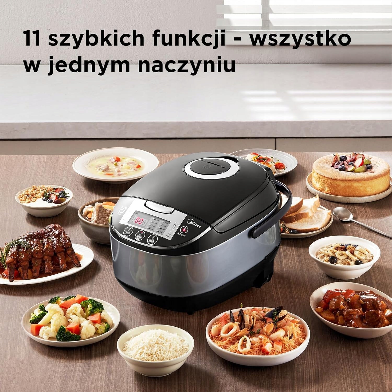 Slow Cooker Midea MRD50B1AMK 5,0 l silver/grey 875 W Manufacturer code MRD50B1AMK