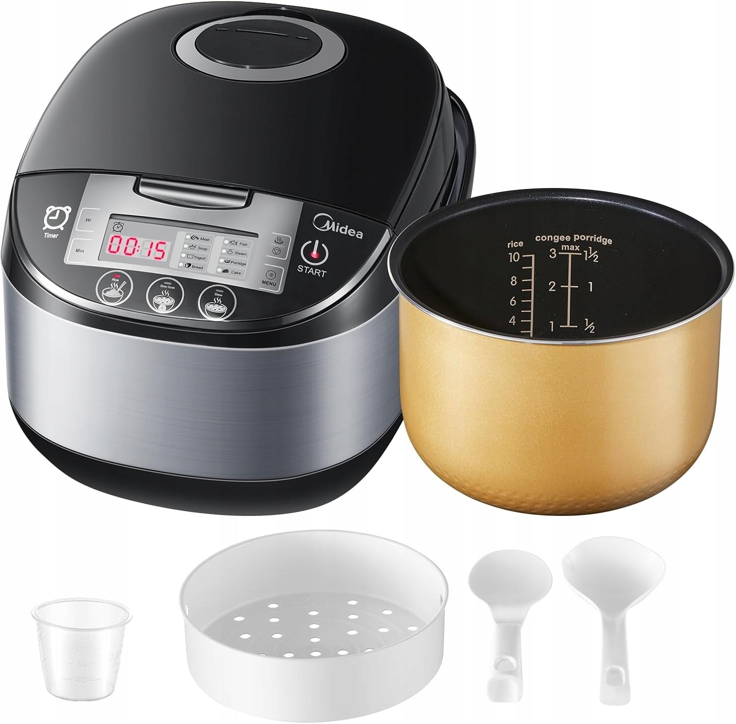 Slow Cooker Midea MRD50B1AMK 5,0 l silver/grey 875 W