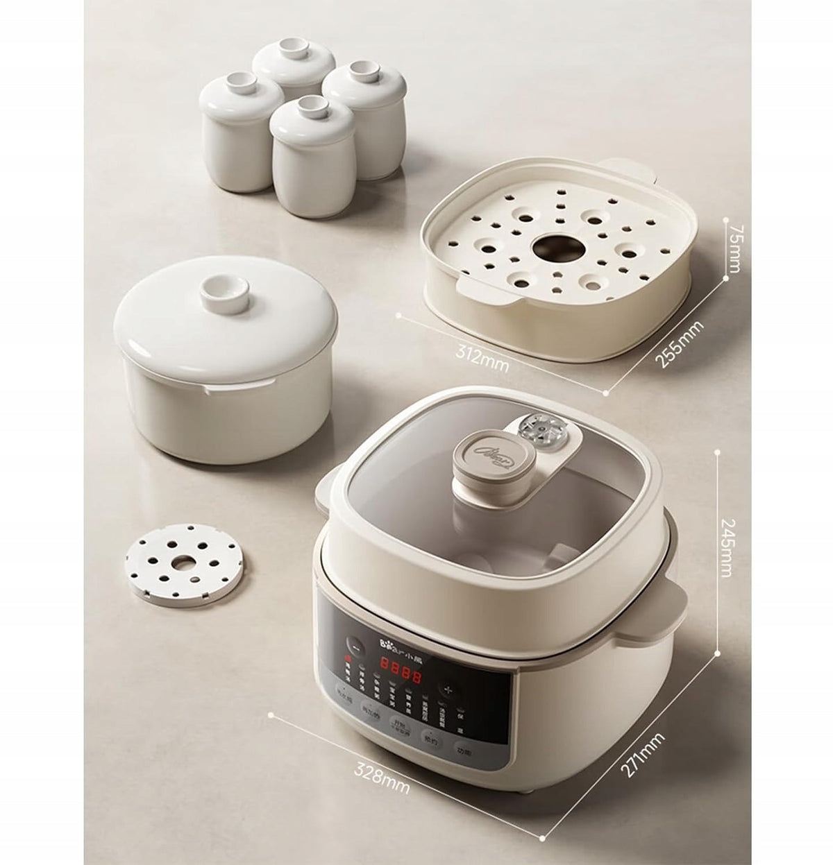 Slow Cooker Multicooker Electric Ceramic Pot 4,1L Dysokan Set Packaging status original