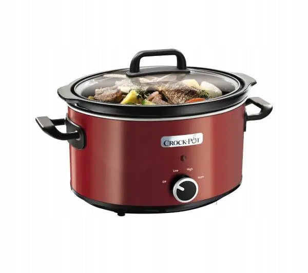 Slow Cooker with Glass Lid Crockpot SCV400RD-050 210W 3,5L Red Brand Crock-Pot