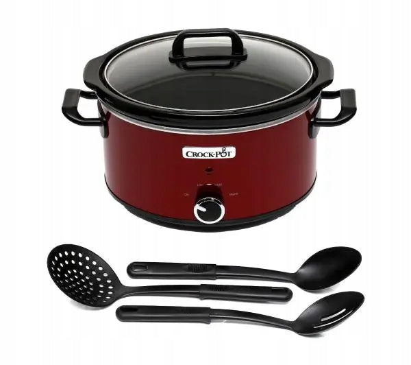 Slow Cooker with Glass Lid Crockpot SCV400RD-050 210W 3,5L Red